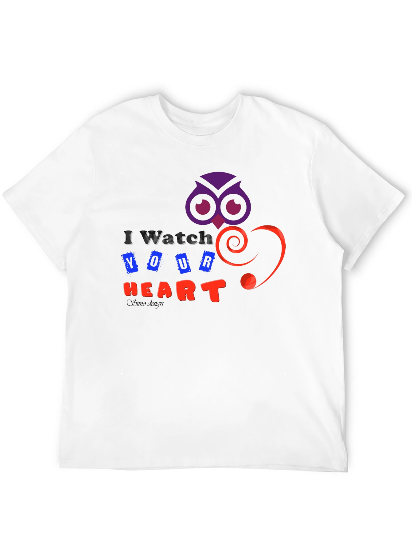 I Watch Your Heart Graphic T-Shirt Unique Owl Design