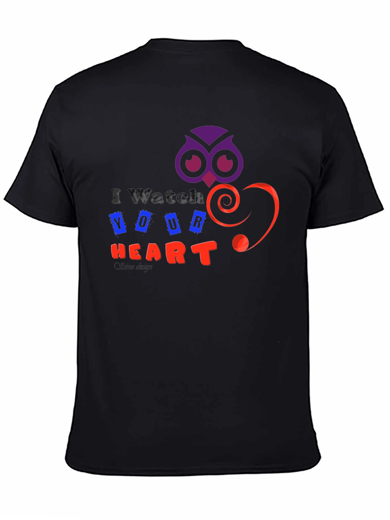 I Watch Your Heart Graphic T-Shirt Unique Owl Design