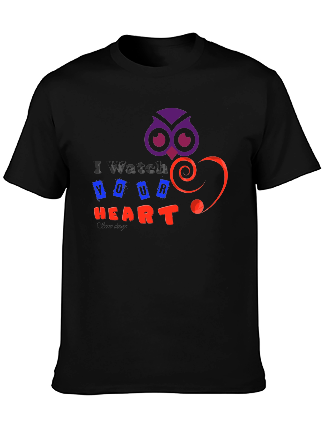 I Watch Your Heart Graphic T-Shirt Unique Owl Design