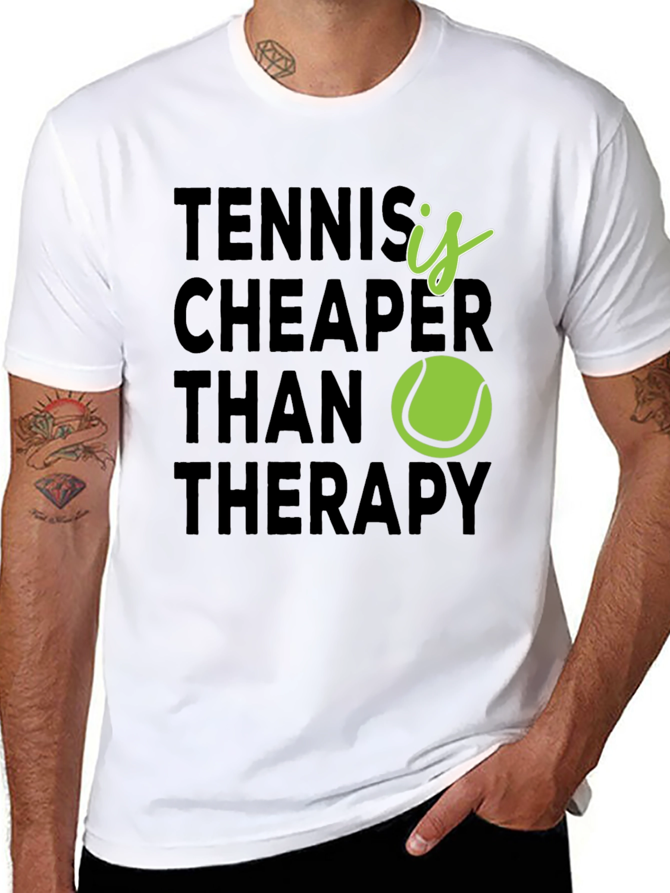 Tennis is Cheaper Than Therapy T-Shirt