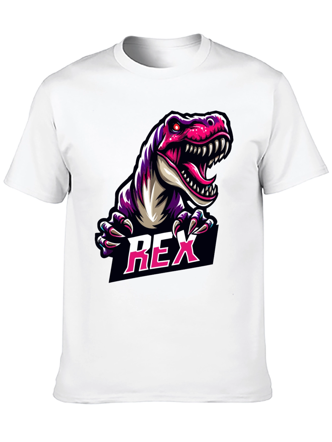 REX Dinosaur Graphic Tee - Cool Black T-Shirt