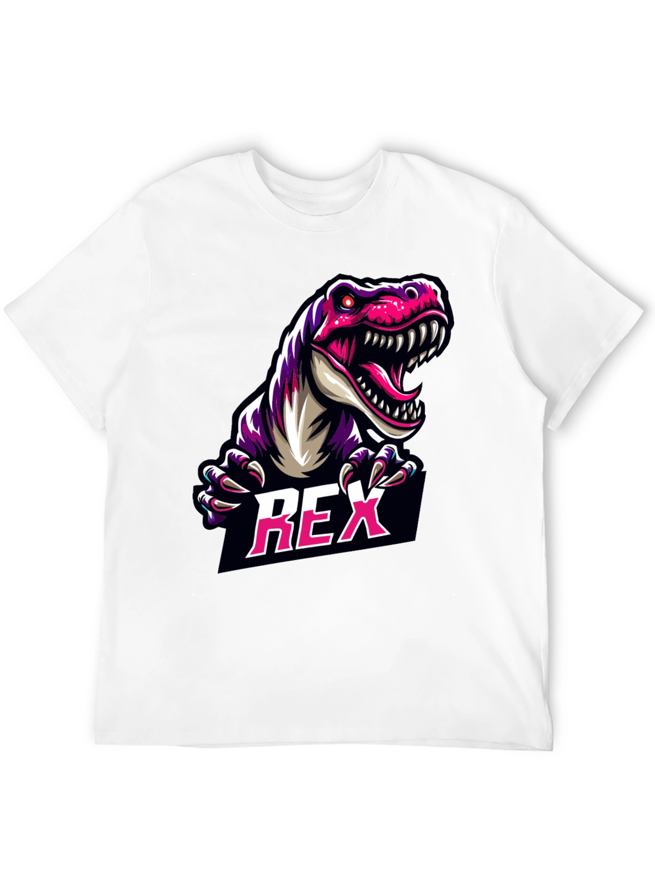REX Dinosaur Graphic Tee - Cool Black T-Shirt