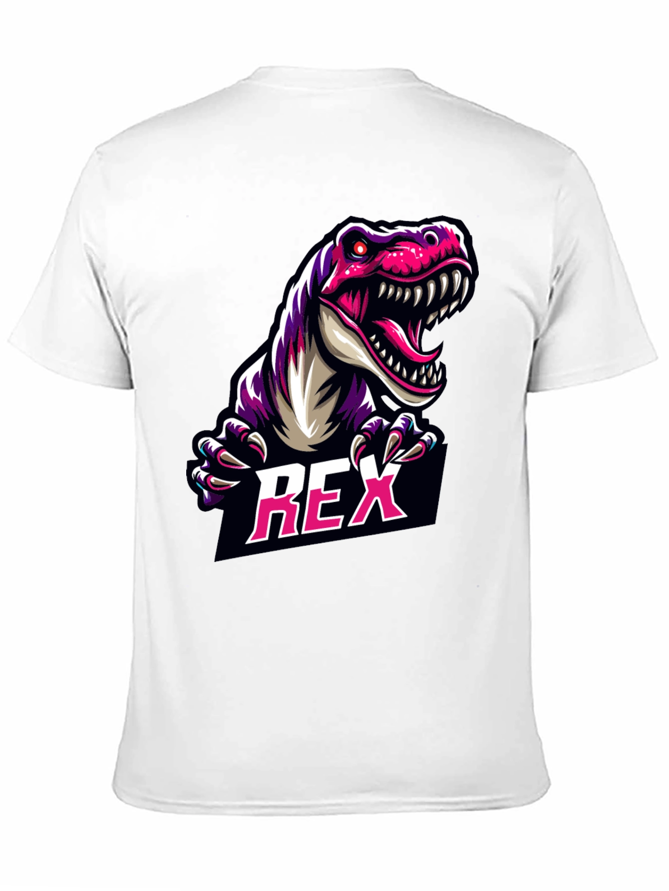 REX Dinosaur Graphic Tee - Cool Black T-Shirt