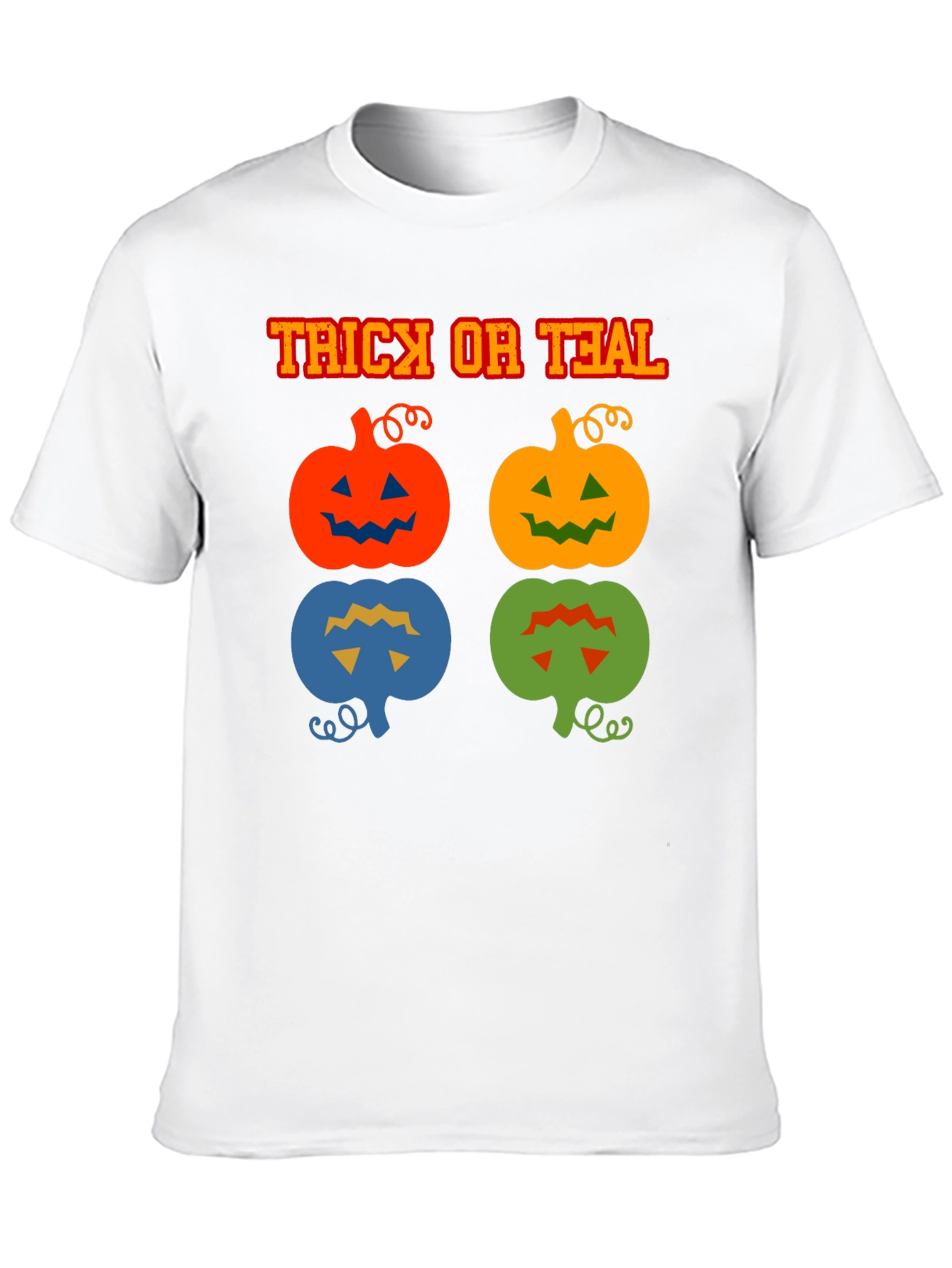 Trick or Teal T-Shirt Halloween Pumpkins