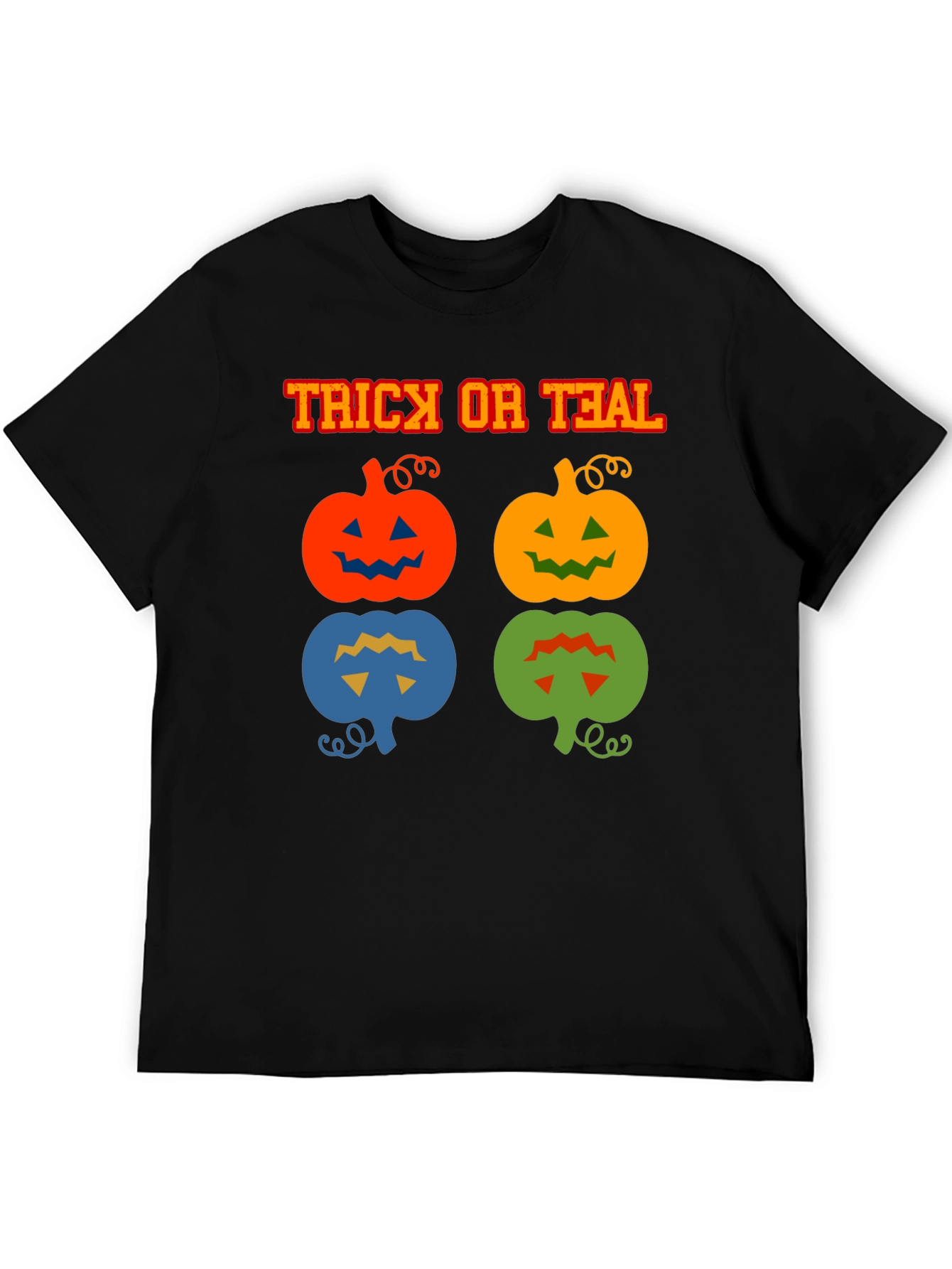 Trick or Teal T-Shirt Halloween Pumpkins