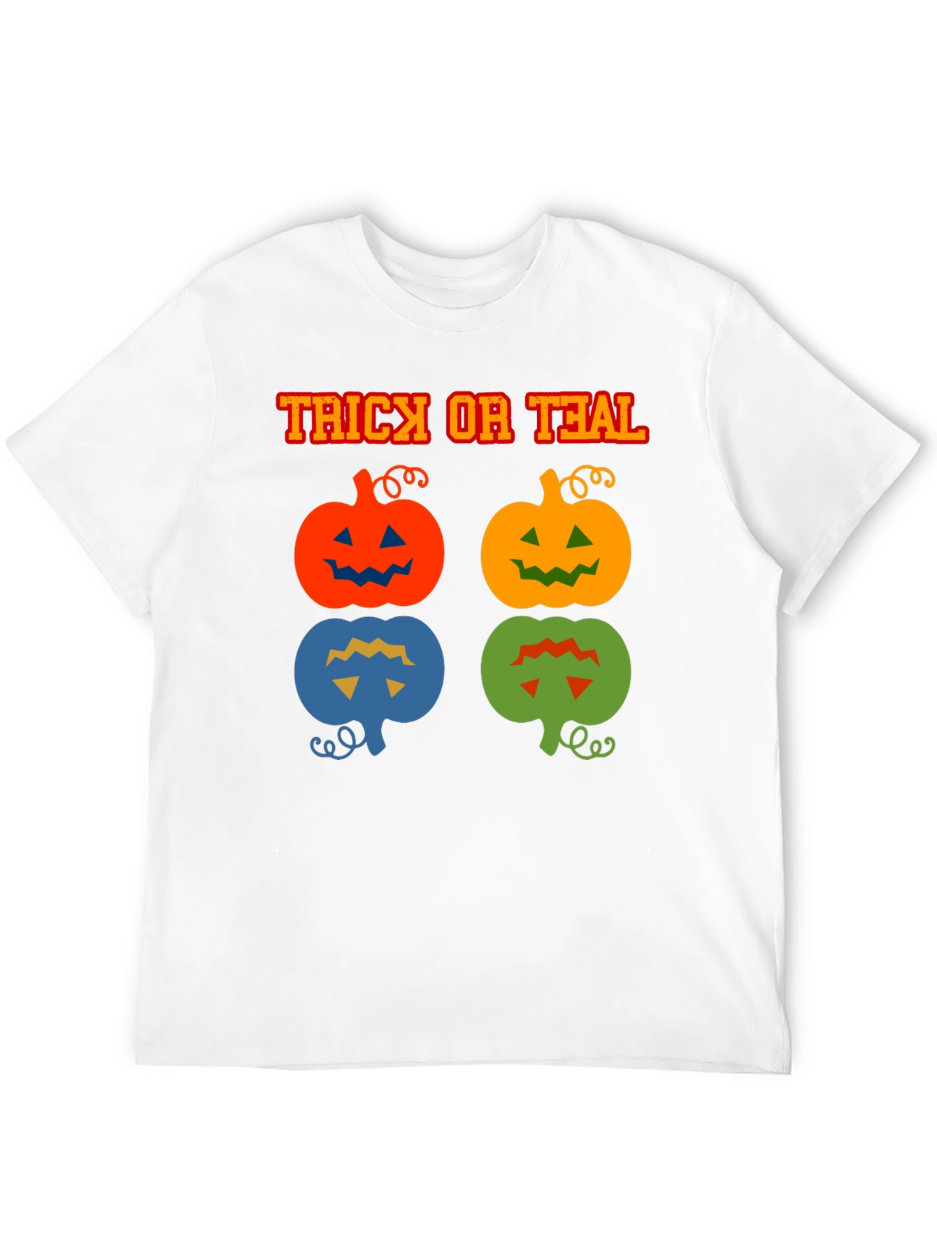 Trick or Teal T-Shirt Halloween Pumpkins
