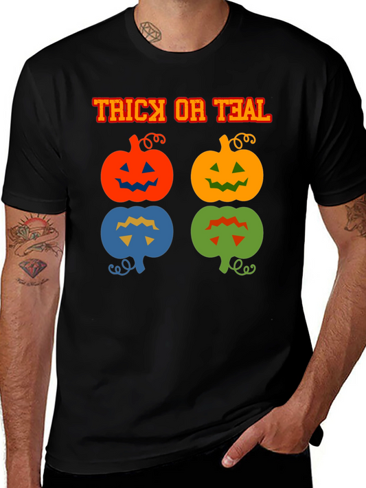 Trick or Teal T-Shirt Halloween Pumpkins