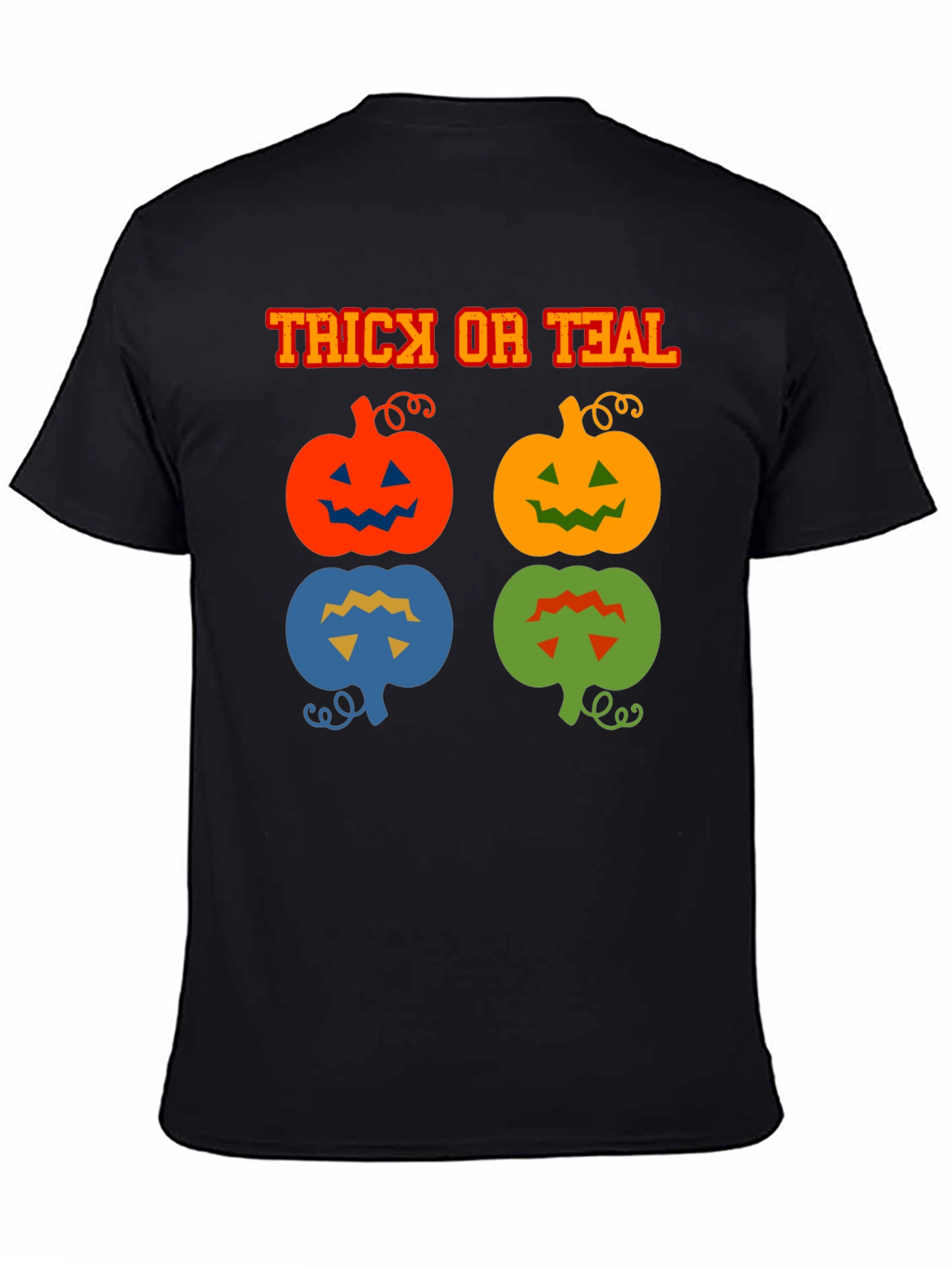 Trick or Teal T-Shirt Halloween Pumpkins