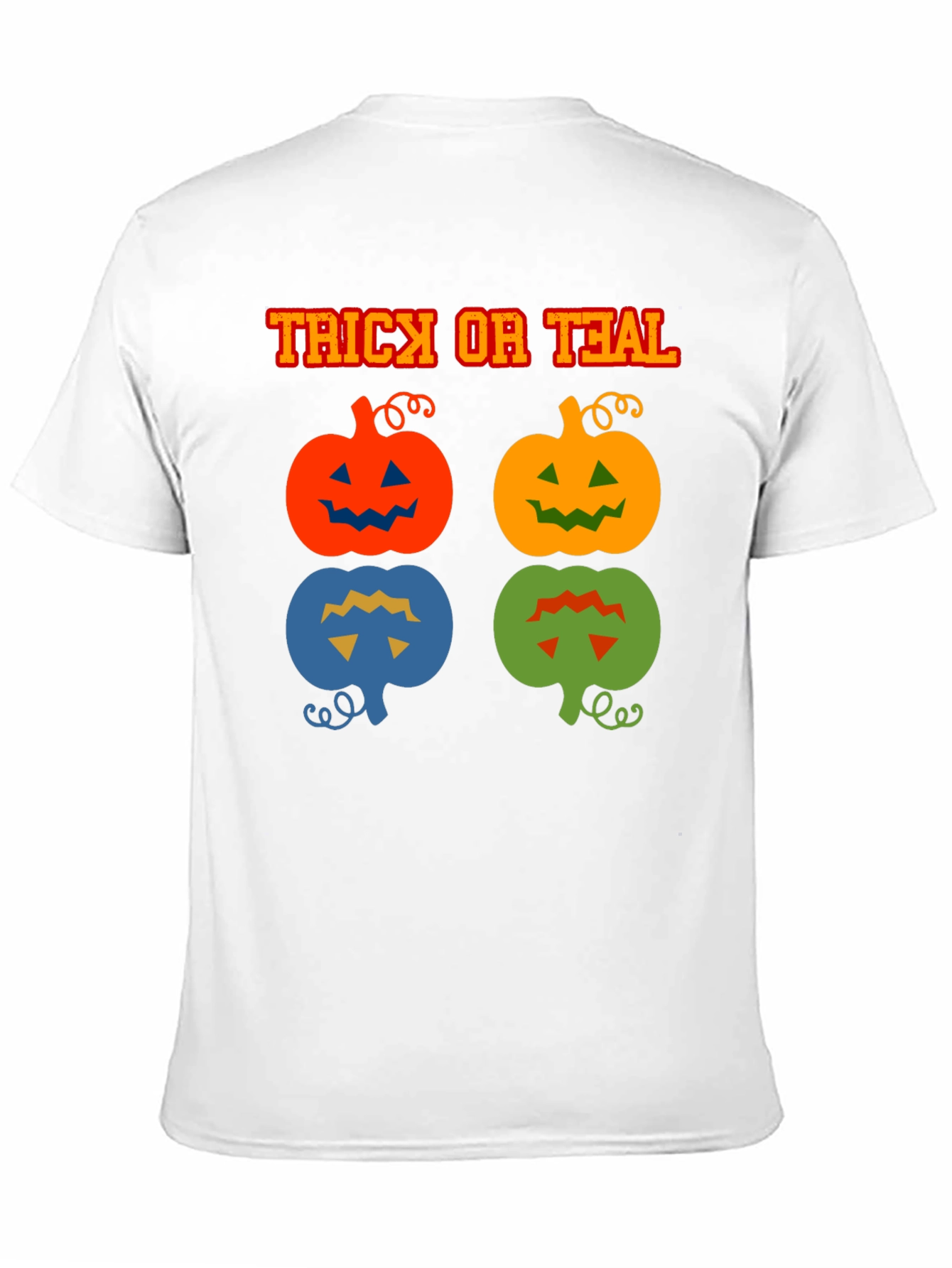 Trick or Teal T-Shirt Halloween Pumpkins