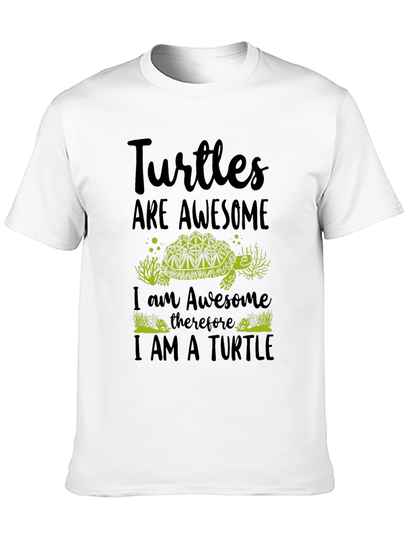 Awesome Turtle Graphic Tee - Black T-Shirt
