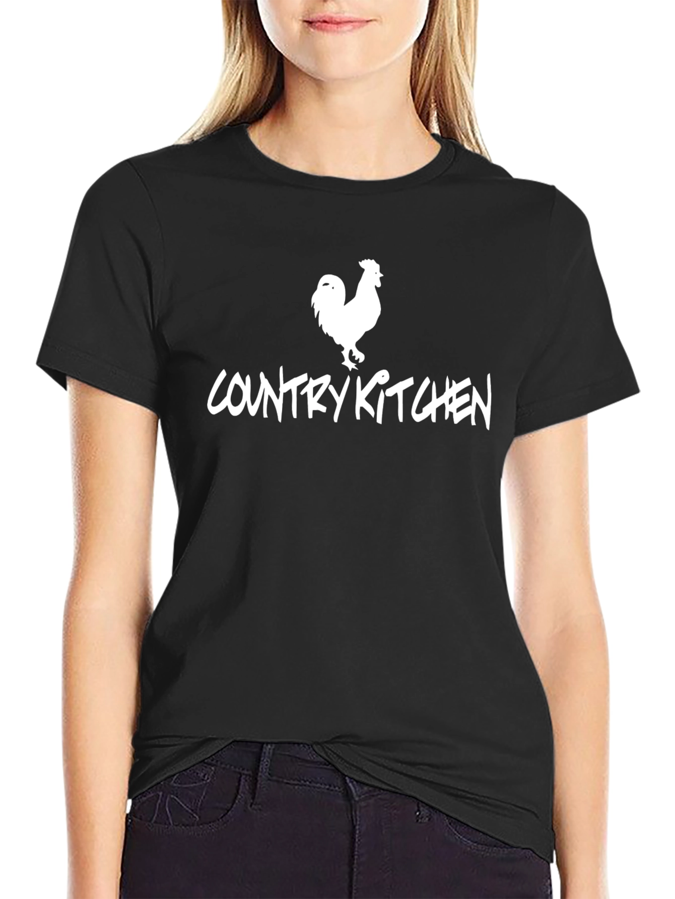 Country Kitchen Rooster Graphic T-Shirt
