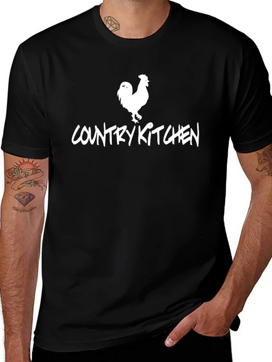 Country Kitchen Rooster Graphic T-Shirt
