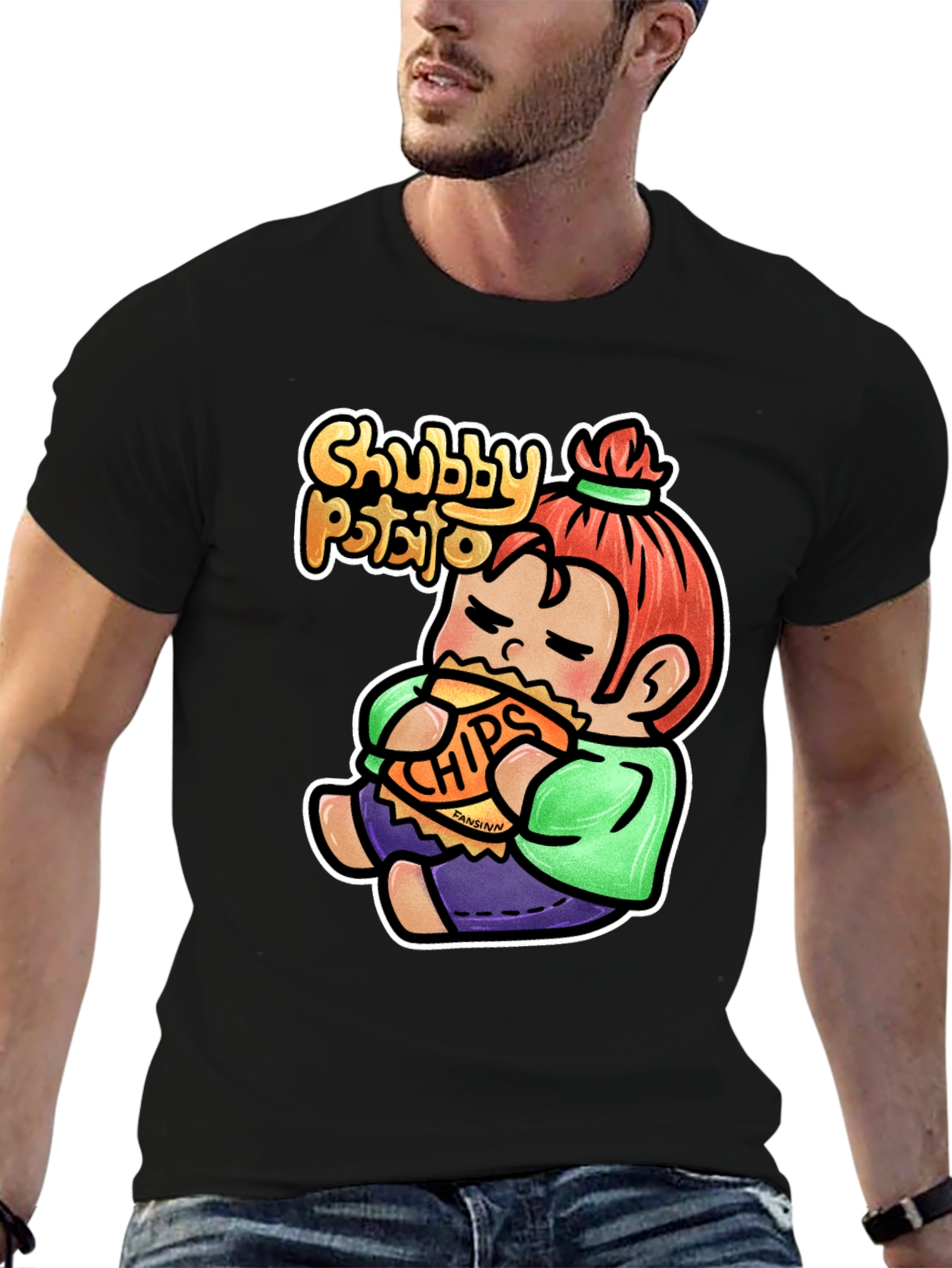 Chubby Potato T-Shirt - Funny Cartoon Graphic Tee
