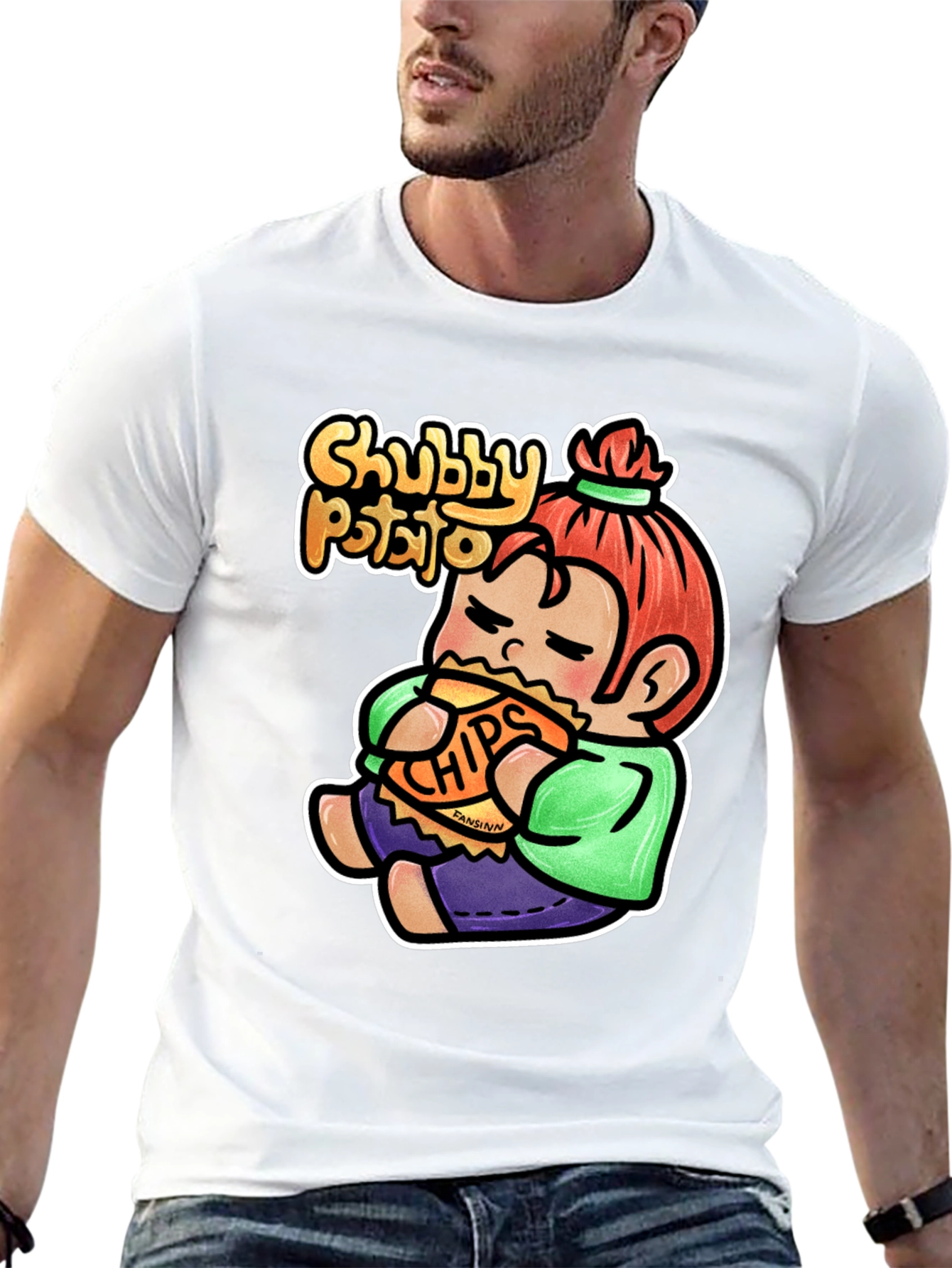 Chubby Potato T-Shirt - Funny Cartoon Graphic Tee