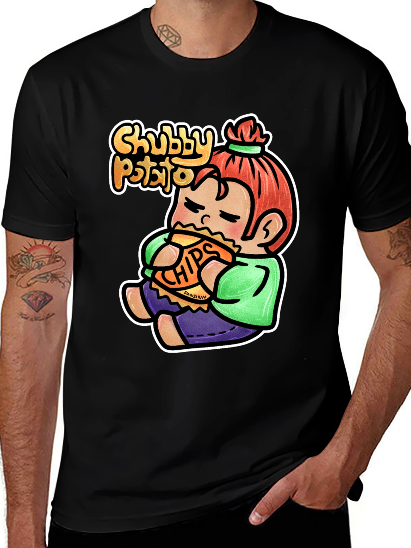 Chubby Potato T-Shirt - Funny Cartoon Graphic Tee