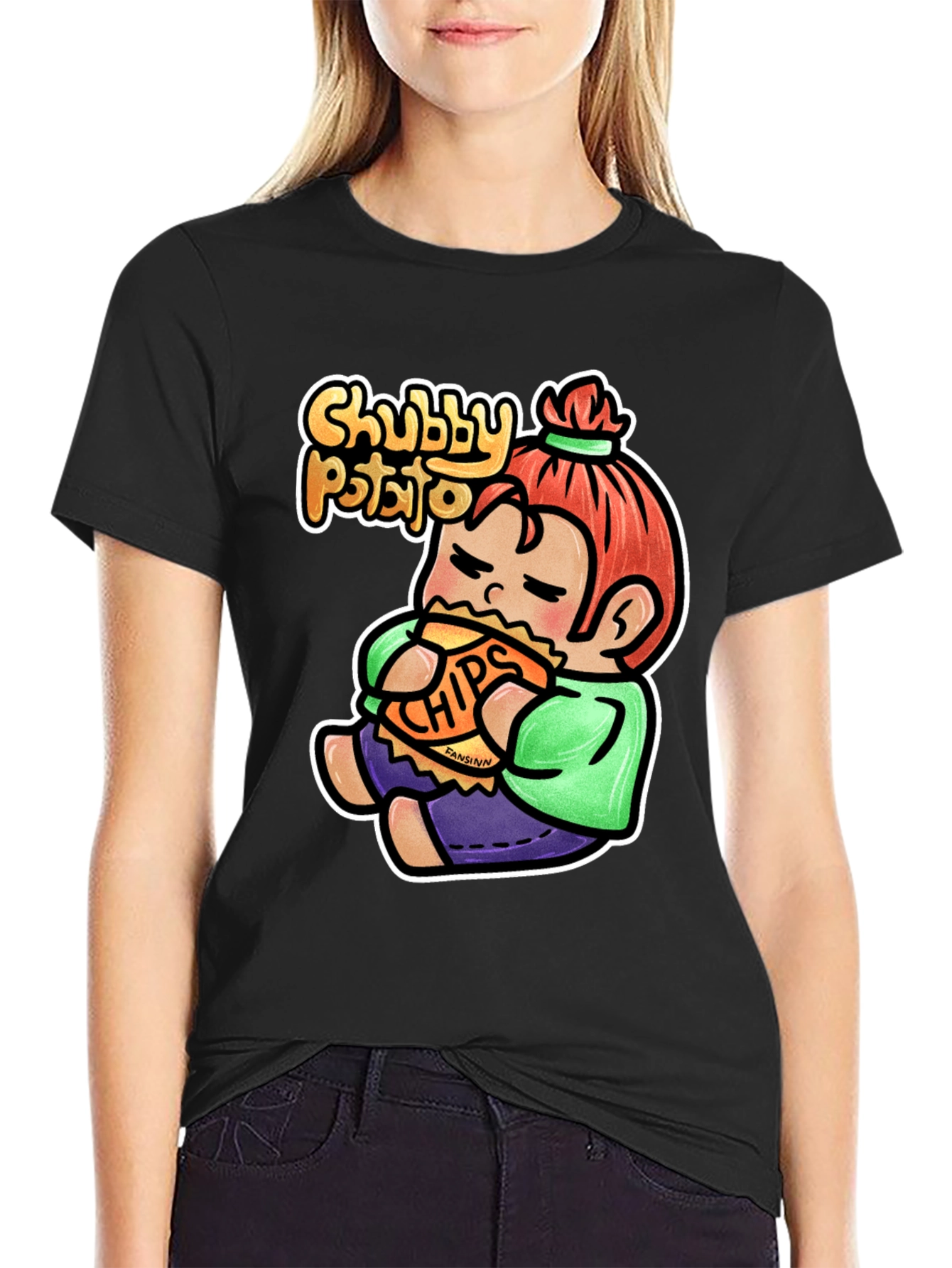 Chubby Potato T-Shirt - Funny Cartoon Graphic Tee