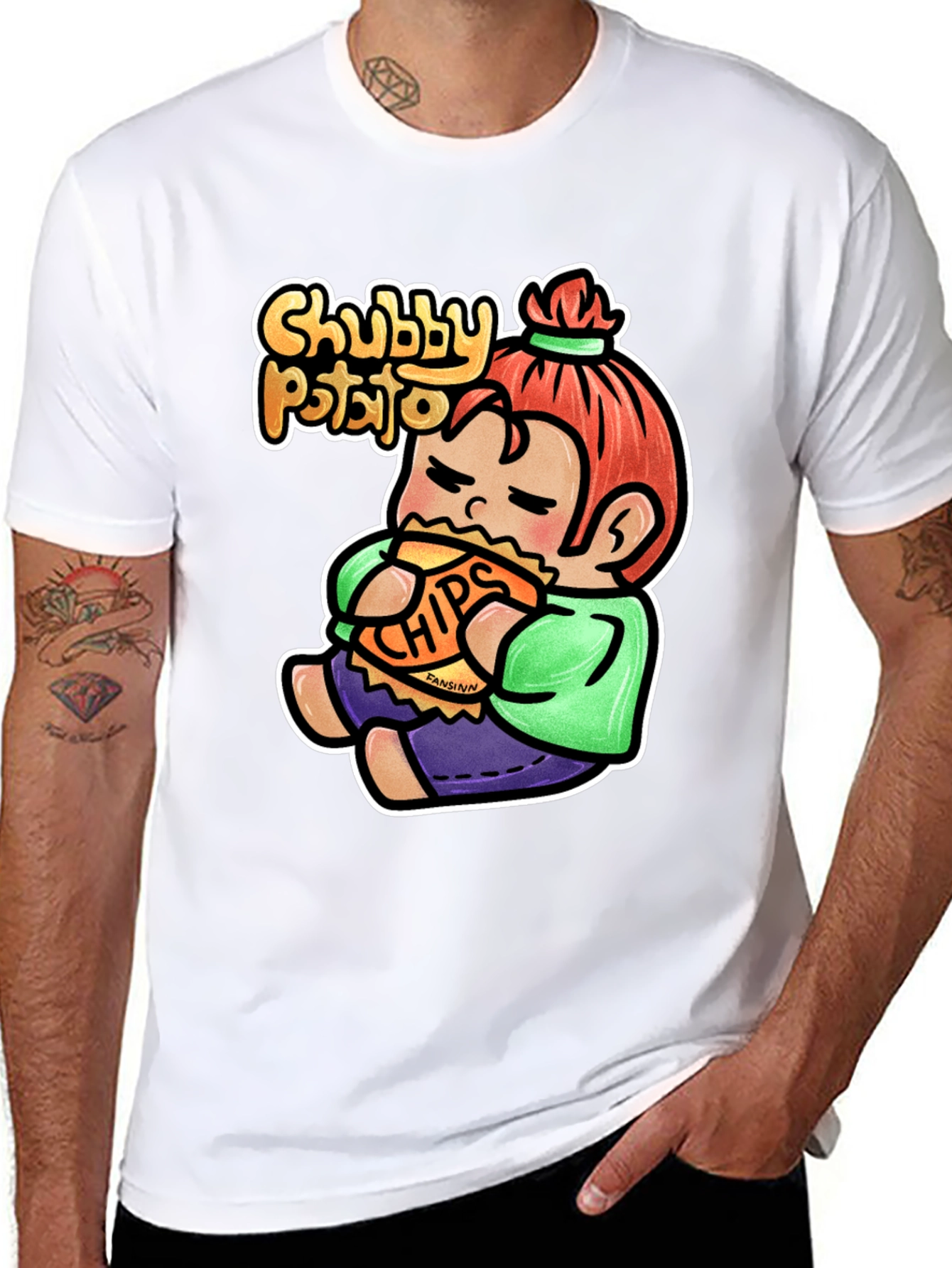 Chubby Potato T-Shirt - Funny Cartoon Graphic Tee