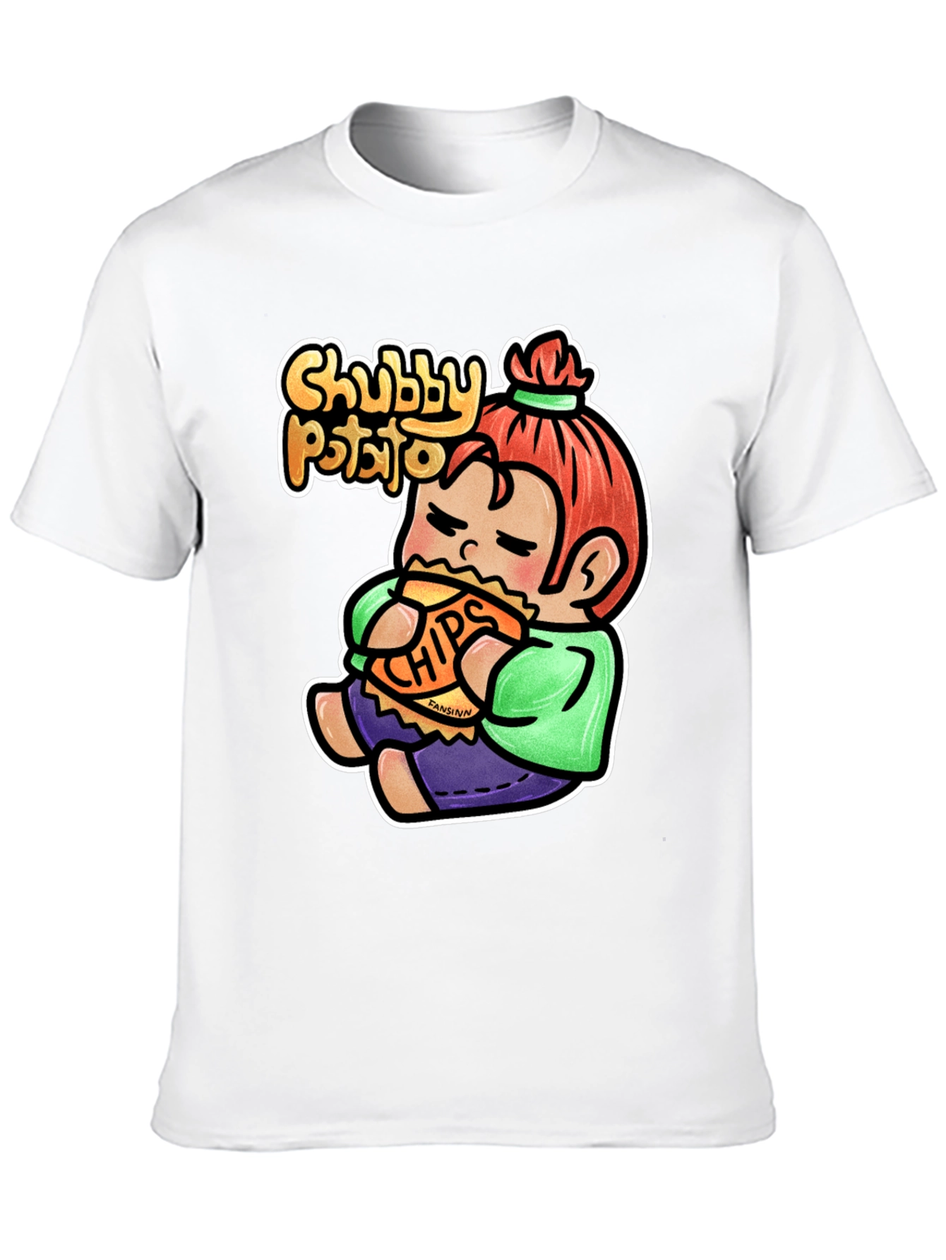 Chubby Potato T-Shirt - Funny Cartoon Graphic Tee