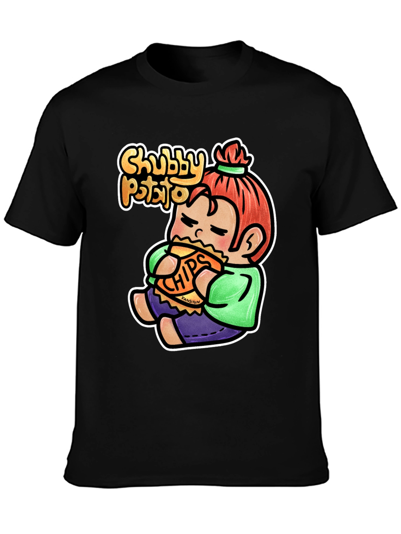 Chubby Potato T-Shirt - Funny Cartoon Graphic Tee