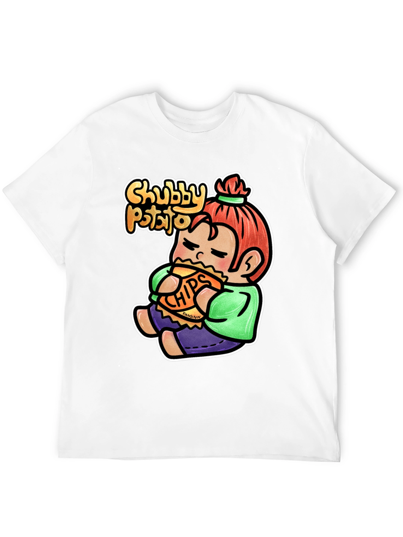 Chubby Potato T-Shirt - Funny Cartoon Graphic Tee