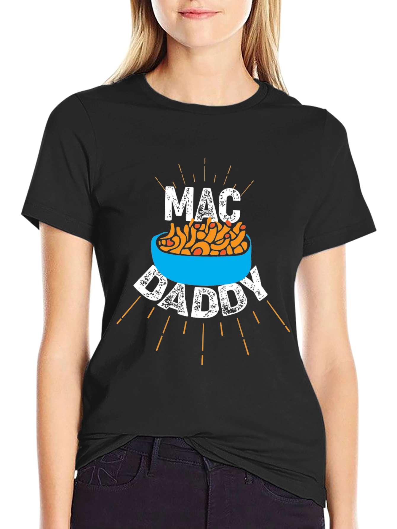 Mac Daddy Graphic Tee - Black Cotton Blend T-Shirt