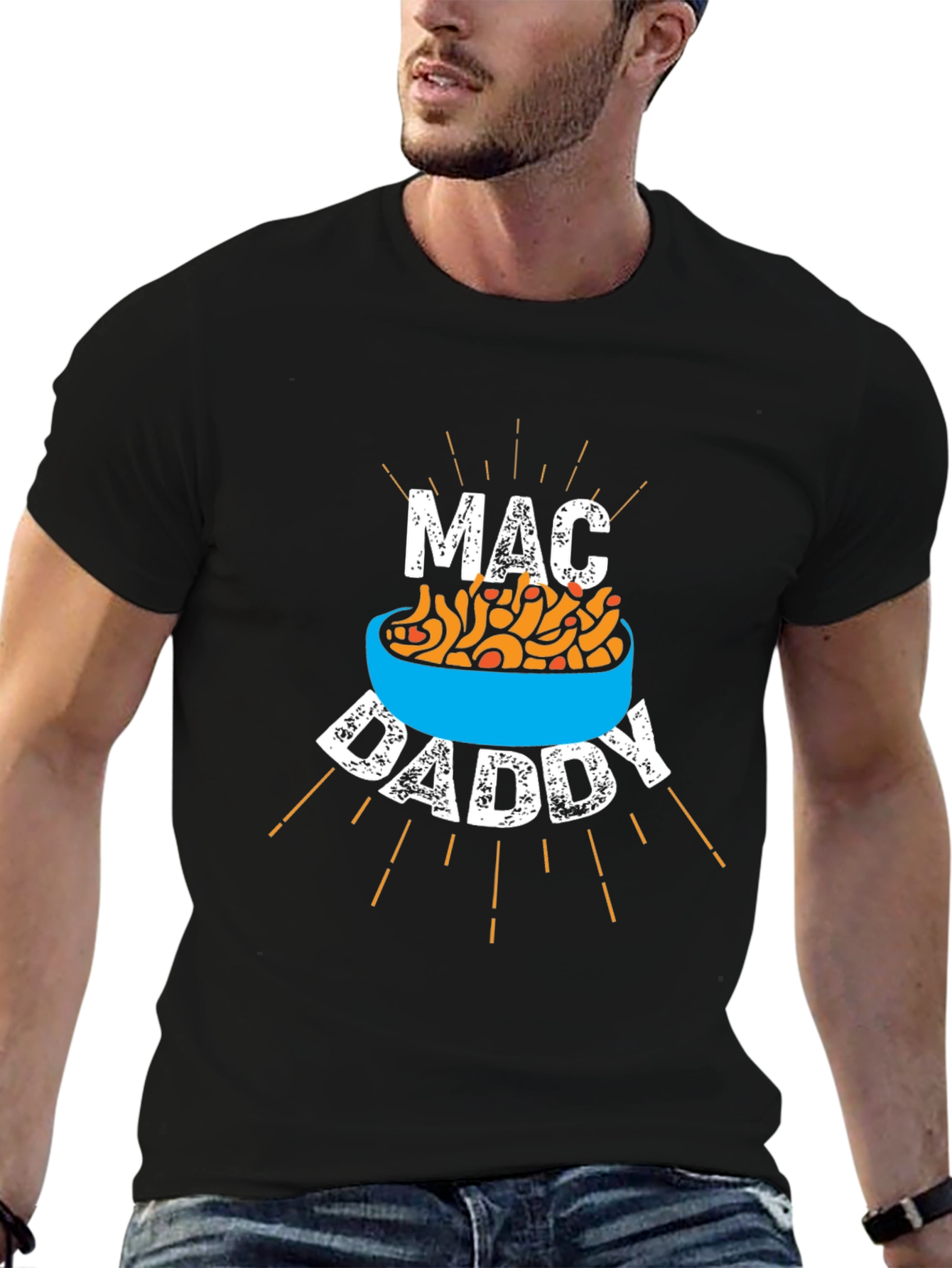 Mac Daddy Graphic Tee - Black Cotton Blend T-Shirt