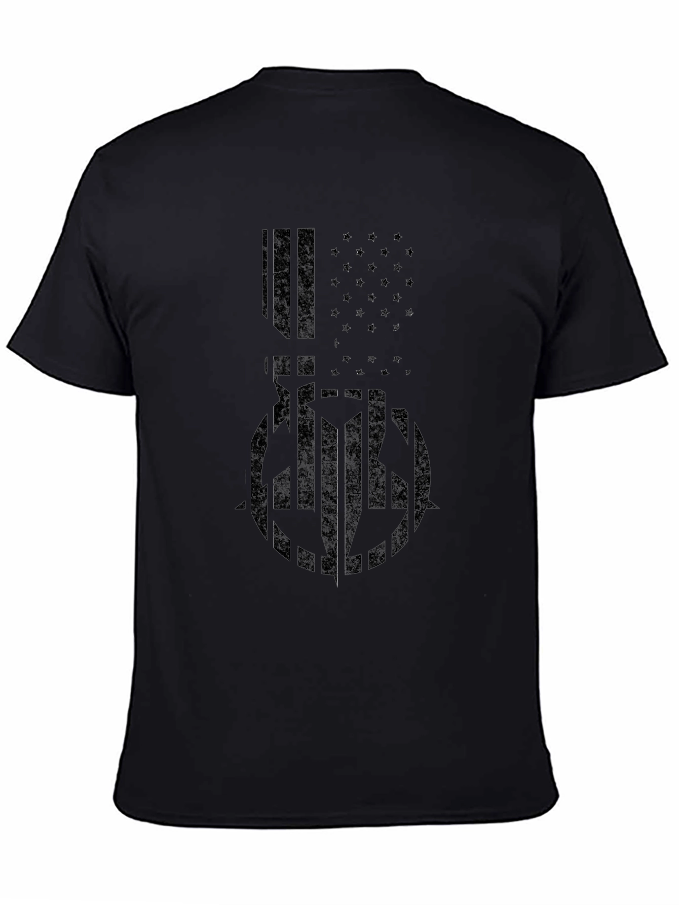 American Flag Graphic T-Shirt - Black