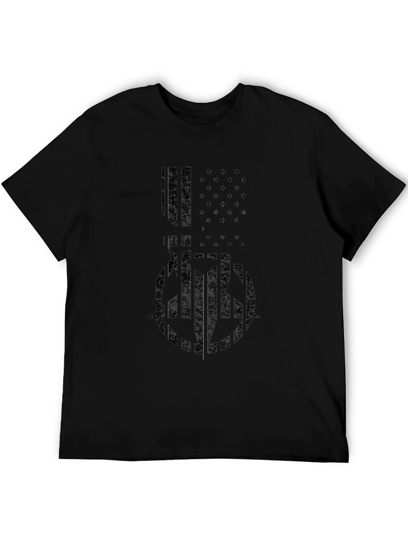 American Flag Graphic T-Shirt - Black