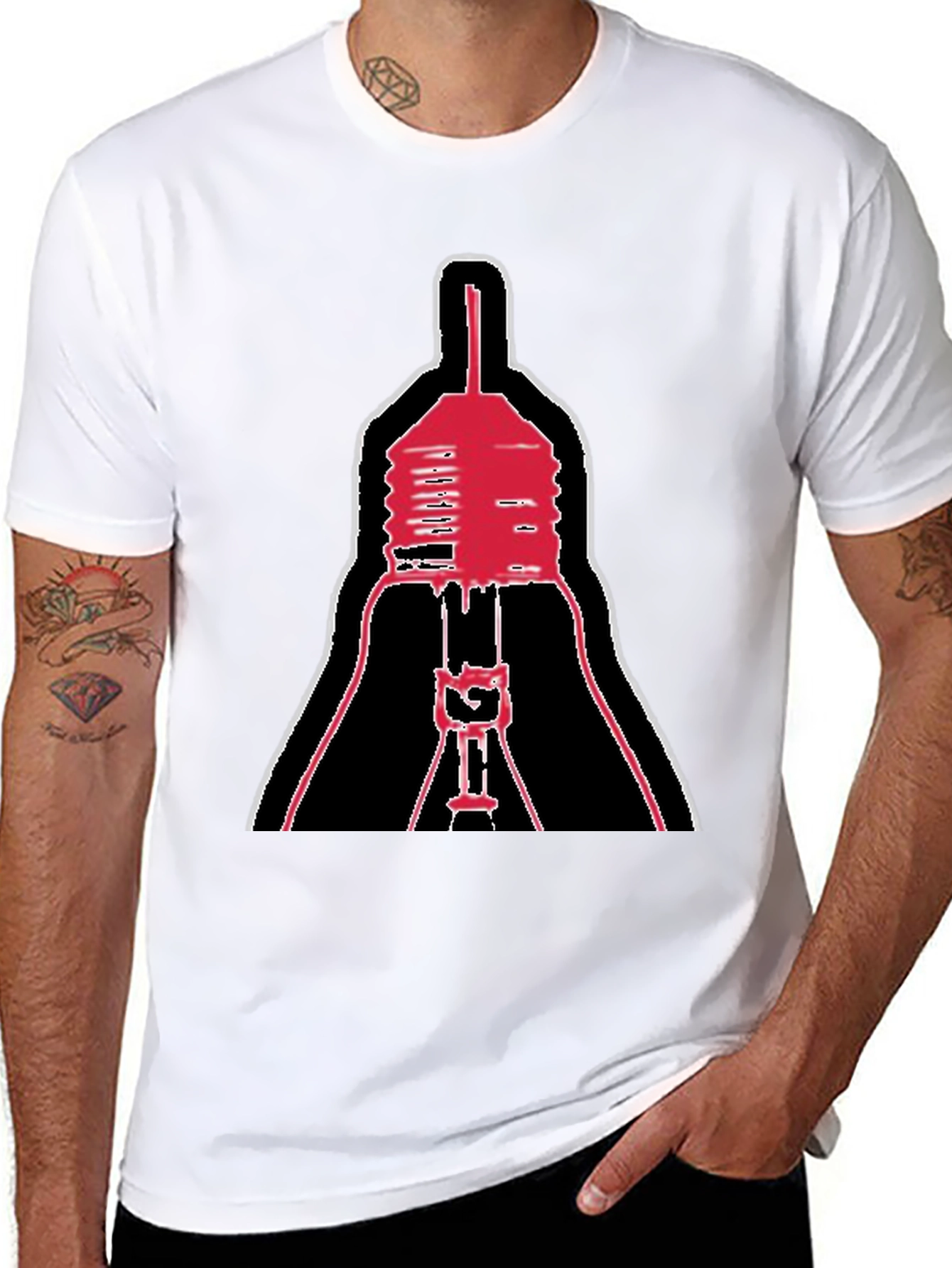 Abstract Lightbulb Graphic T-Shirt