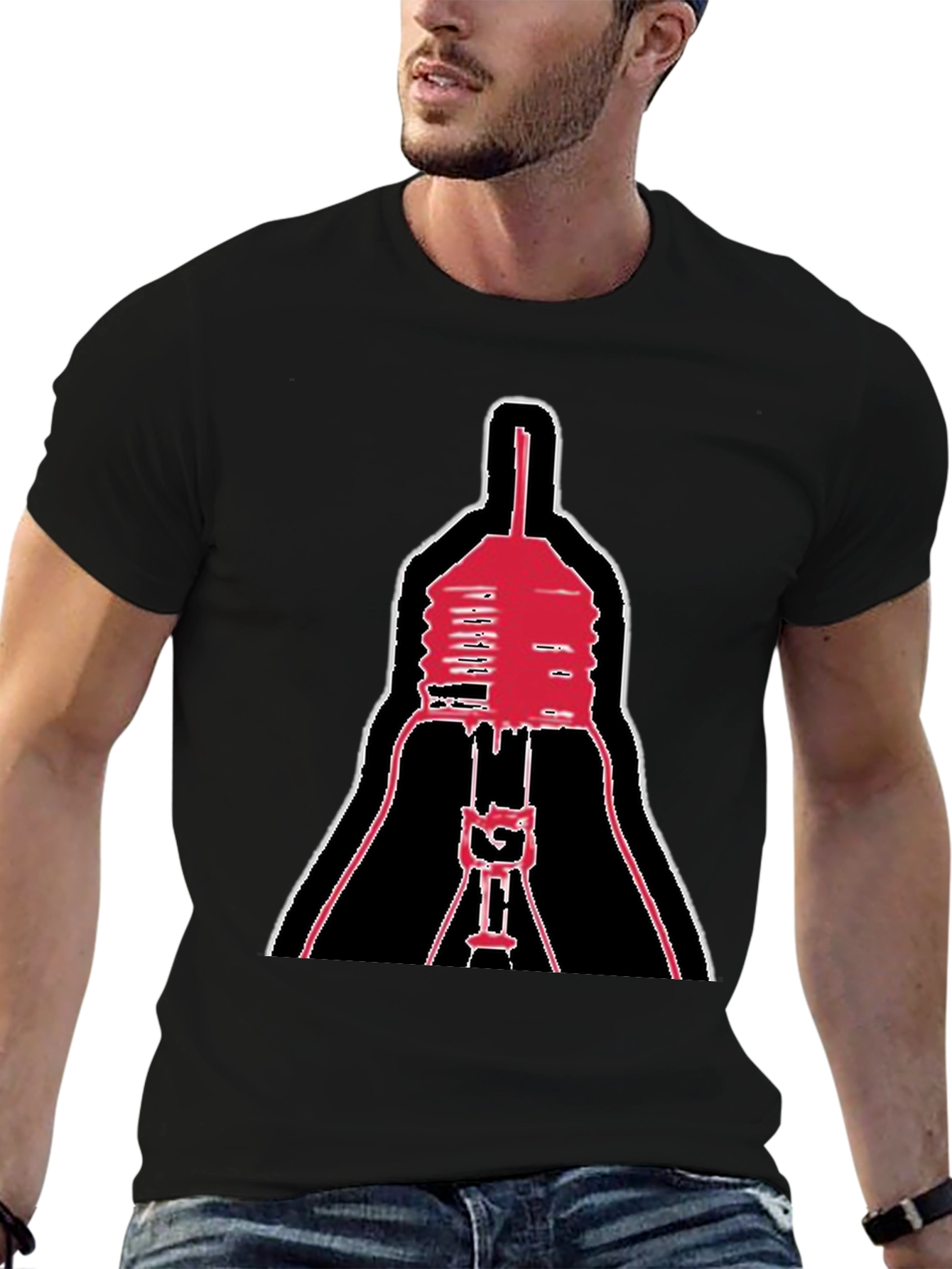 Abstract Lightbulb Graphic T-Shirt