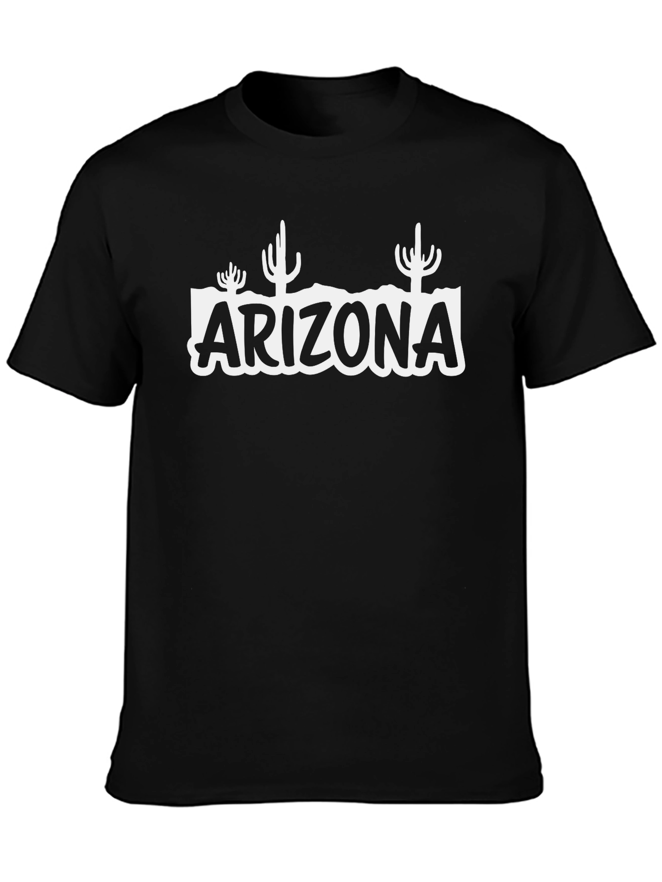 Arizona Desert Graphic T-Shirt - Black Crew Neck