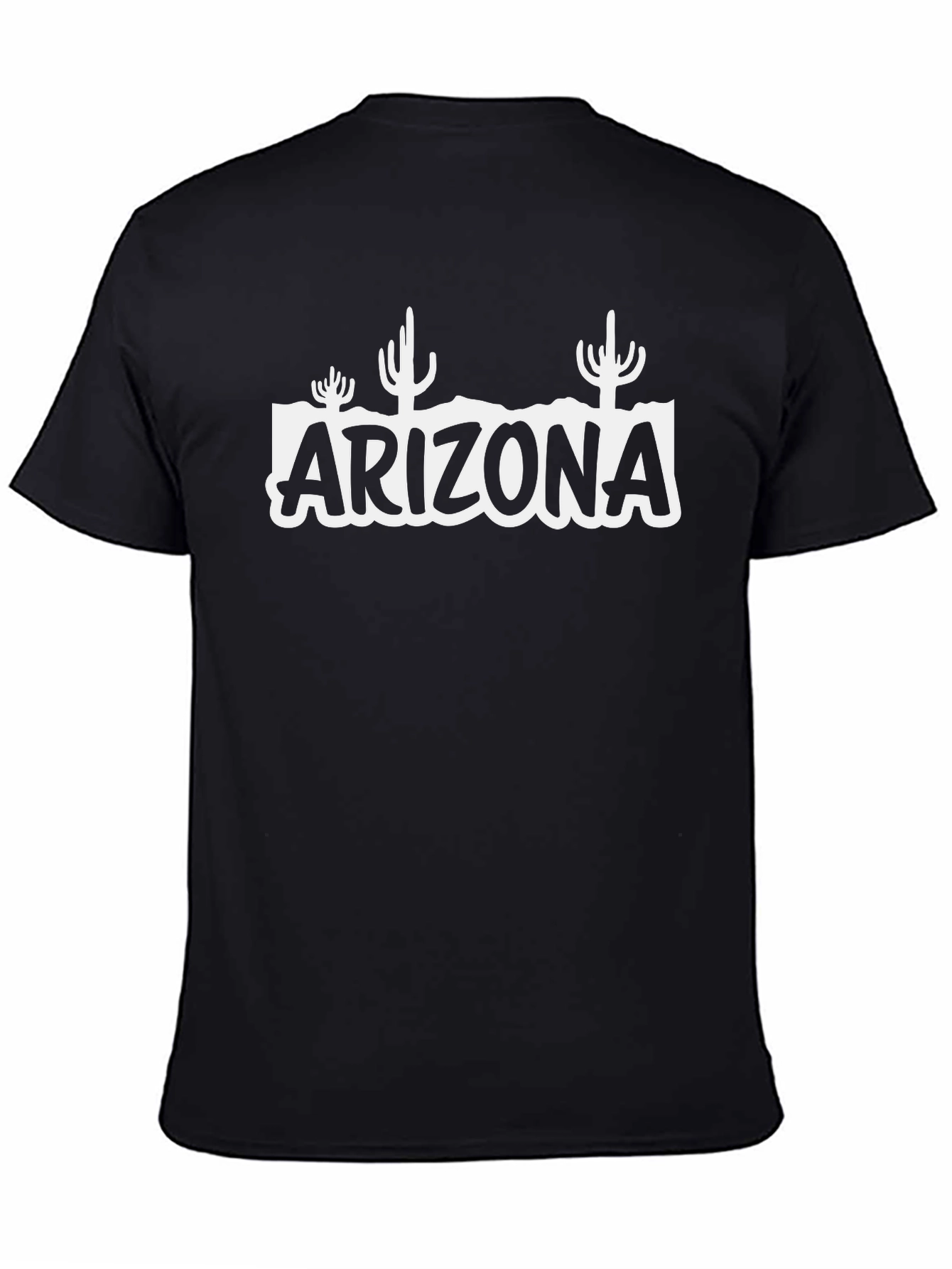 Arizona Desert Graphic T-Shirt - Black Crew Neck