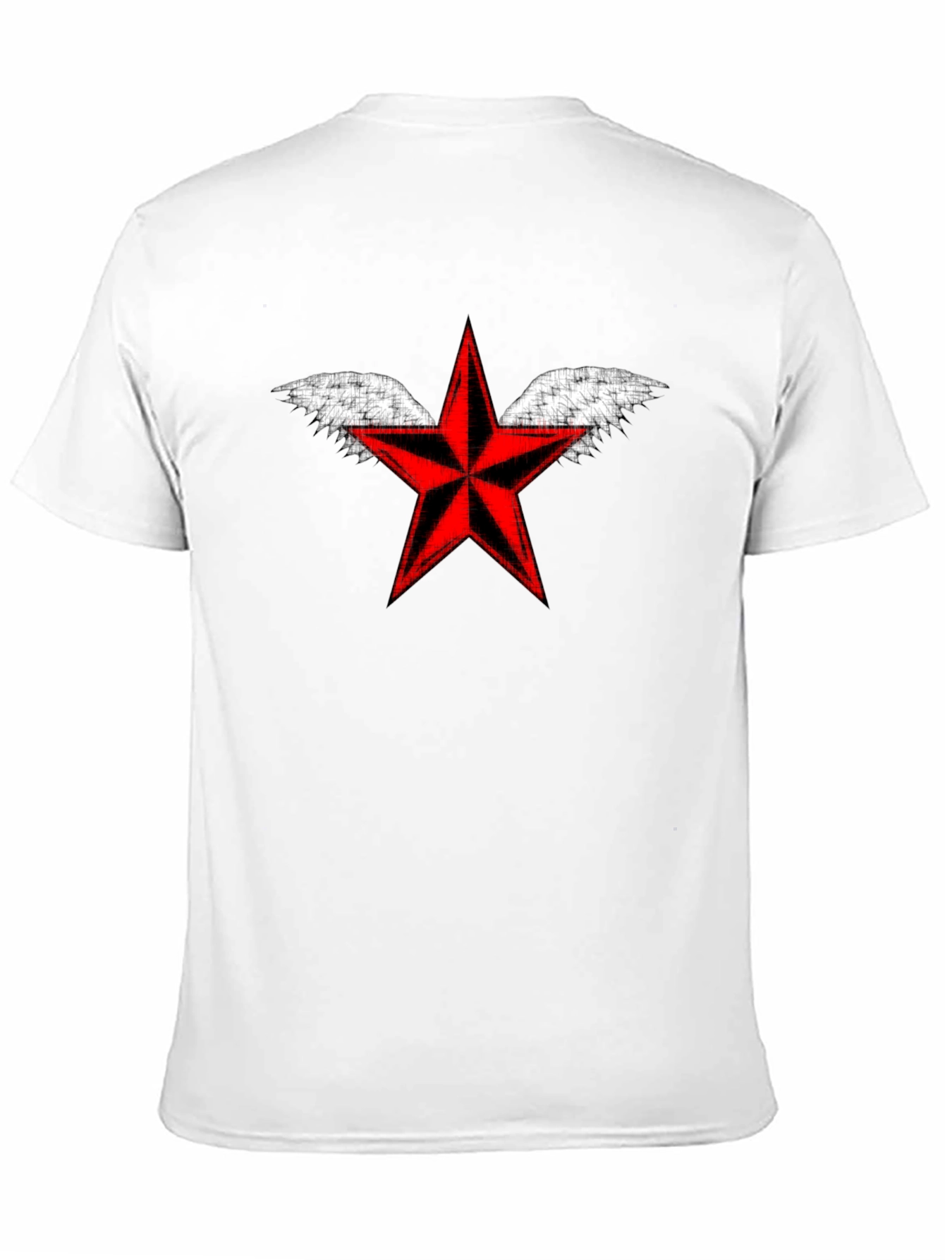 Winged Red Star Black T-Shirt