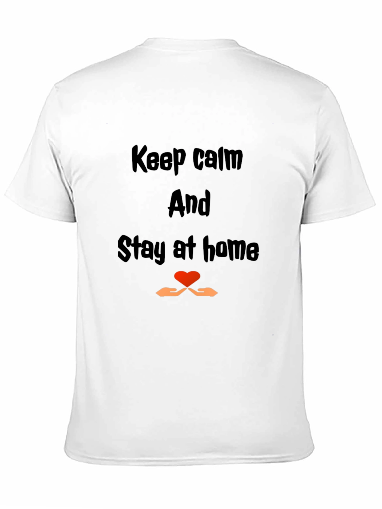 Keep Calm Stay Home Graphic Tee - Black