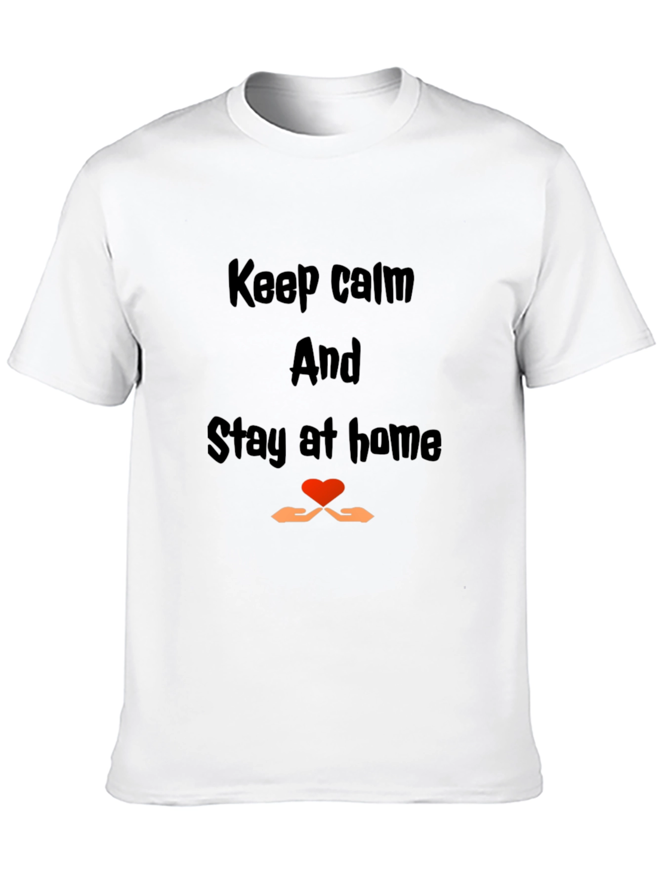 Keep Calm Stay Home Graphic Tee - Black