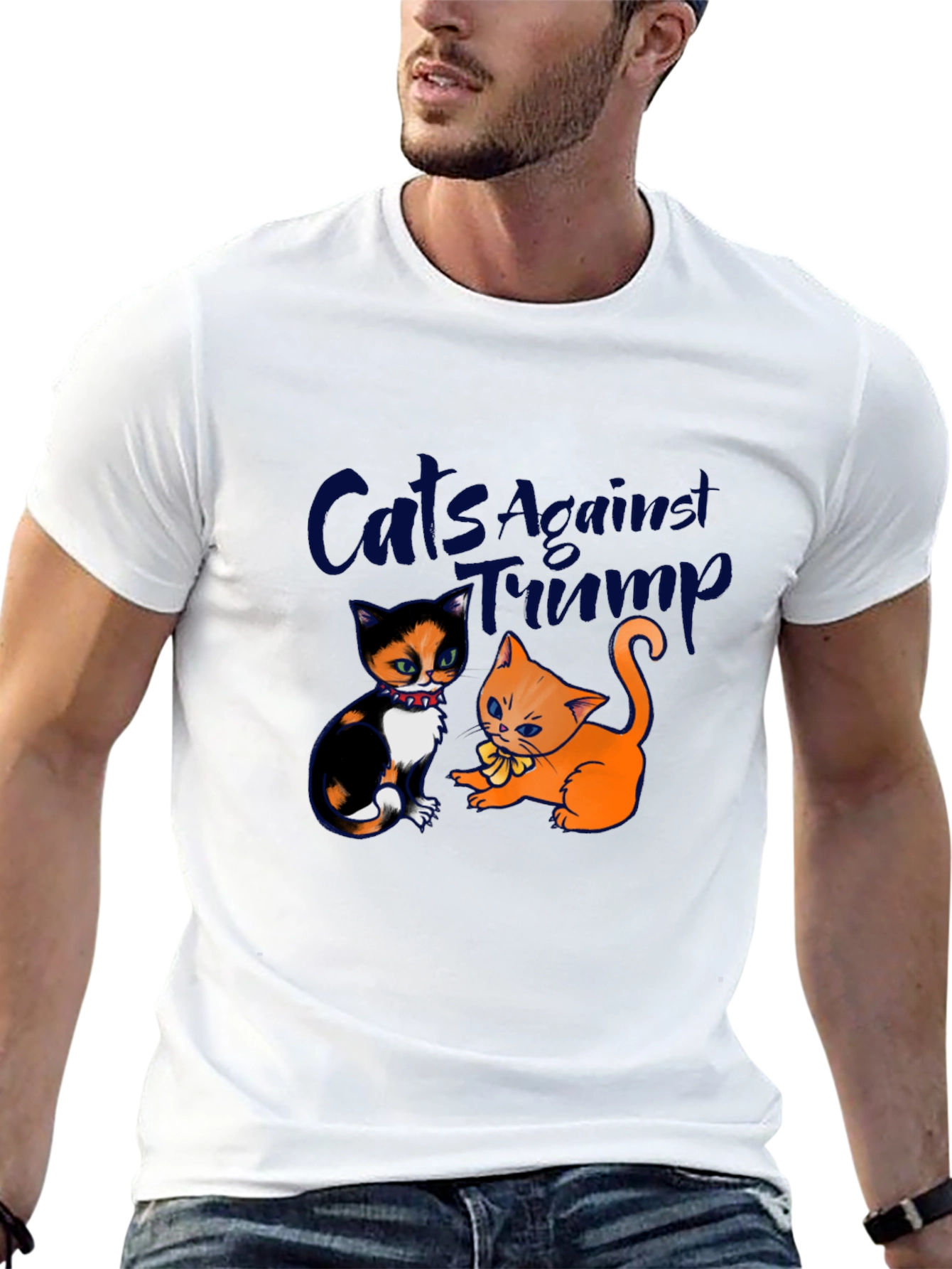 Cats Against Trump Novelty Graphic Tee