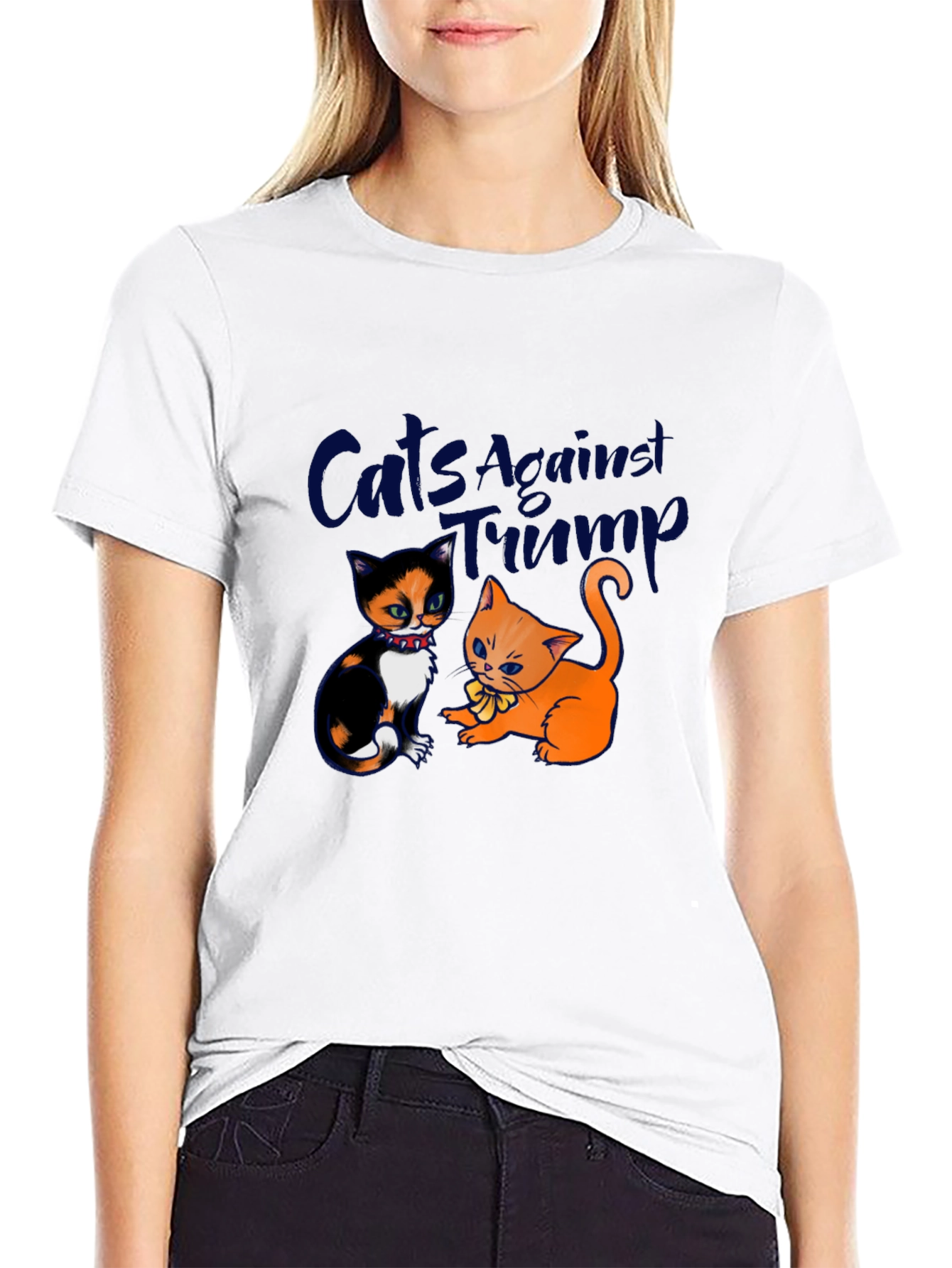 Cats Against Trump Novelty Graphic Tee