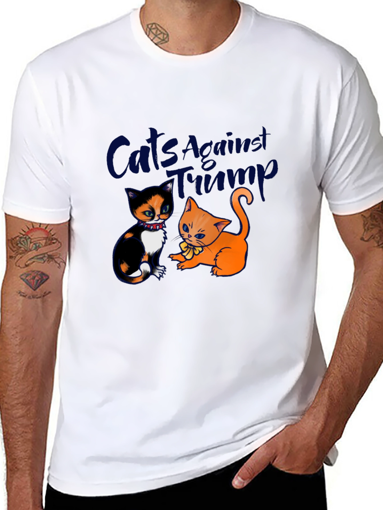 Cats Against Trump Novelty Graphic Tee