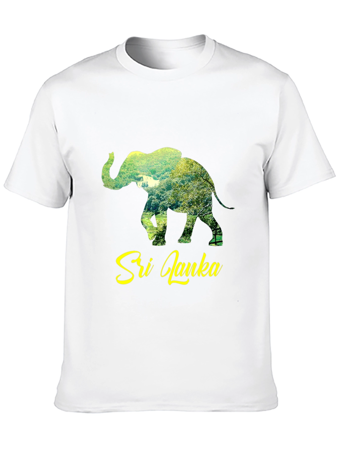 Sri Lanka Elephant Graphic Tee - Unisex Black T-Shirt