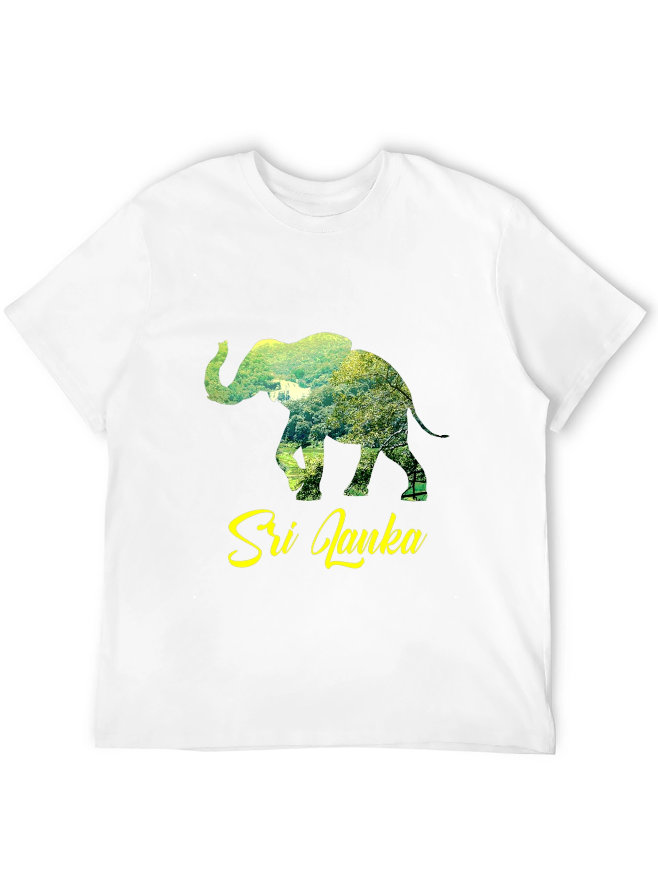 Sri Lanka Elephant Graphic Tee - Unisex Black T-Shirt