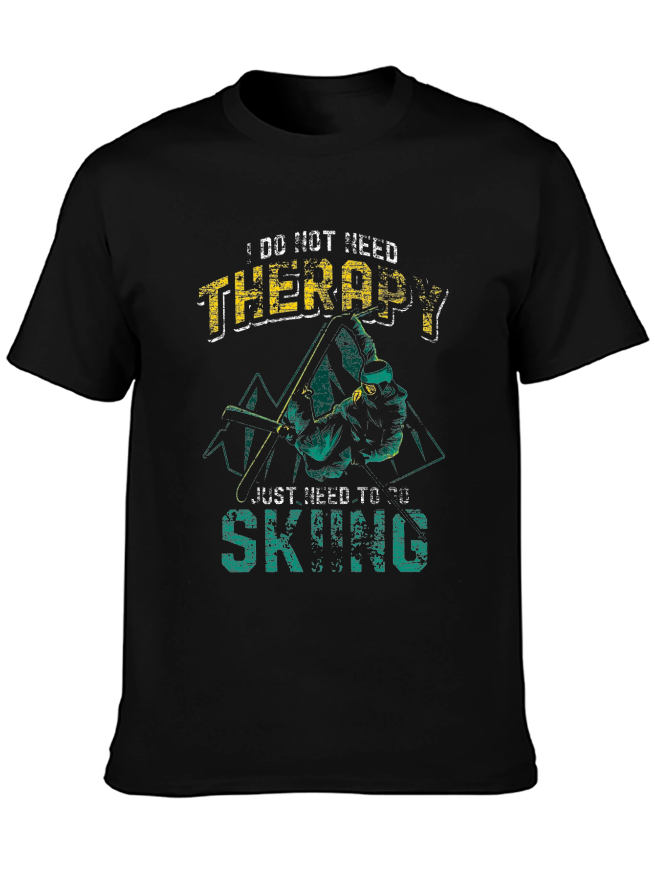 Skiing Therapy Graphic T-Shirt