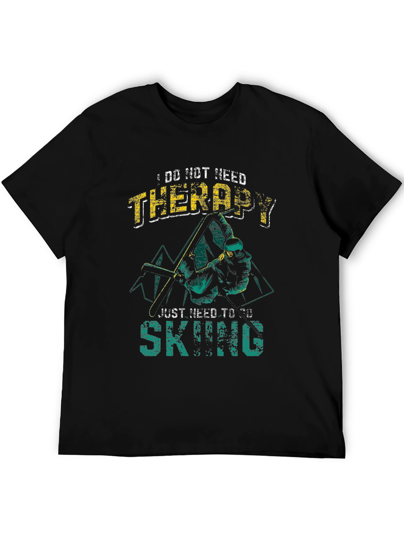 Skiing Therapy Graphic T-Shirt