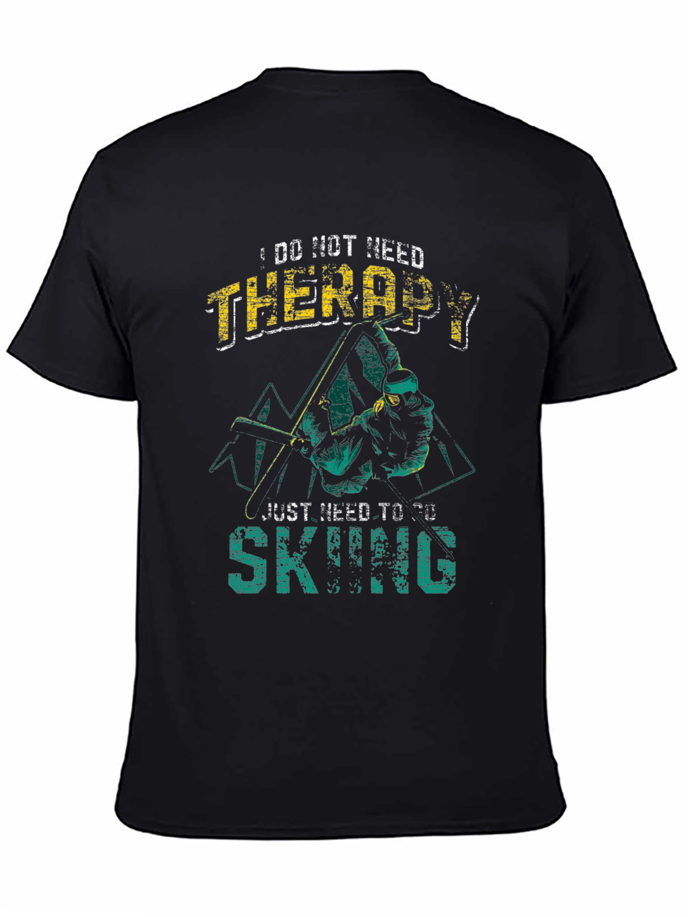 Skiing Therapy Graphic T-Shirt