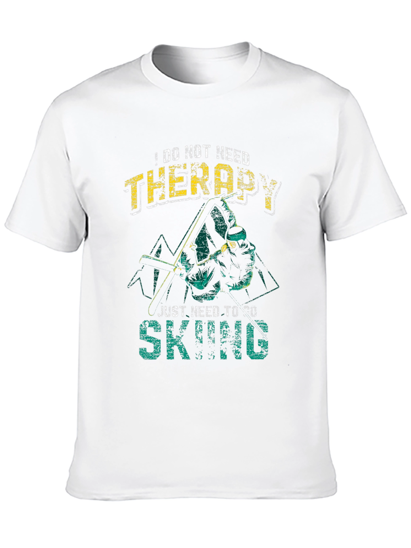 Skiing Therapy Graphic T-Shirt