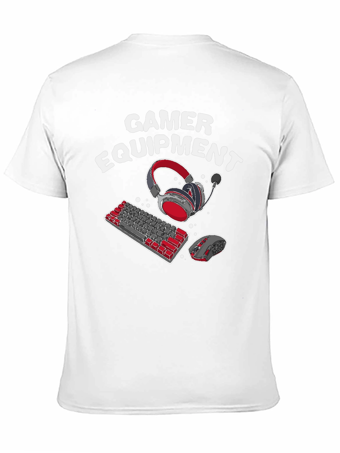 Gamer Equipment Graphic Tee - Black Cotton Blend