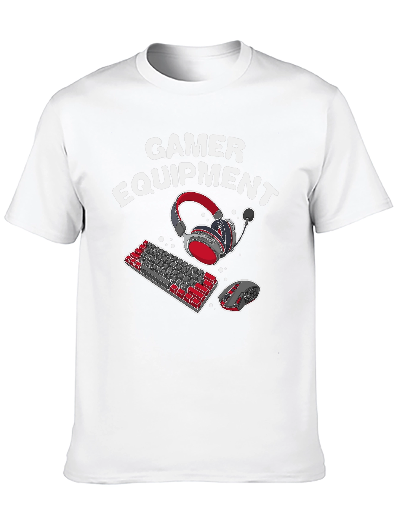 Gamer Equipment Graphic Tee - Black Cotton Blend