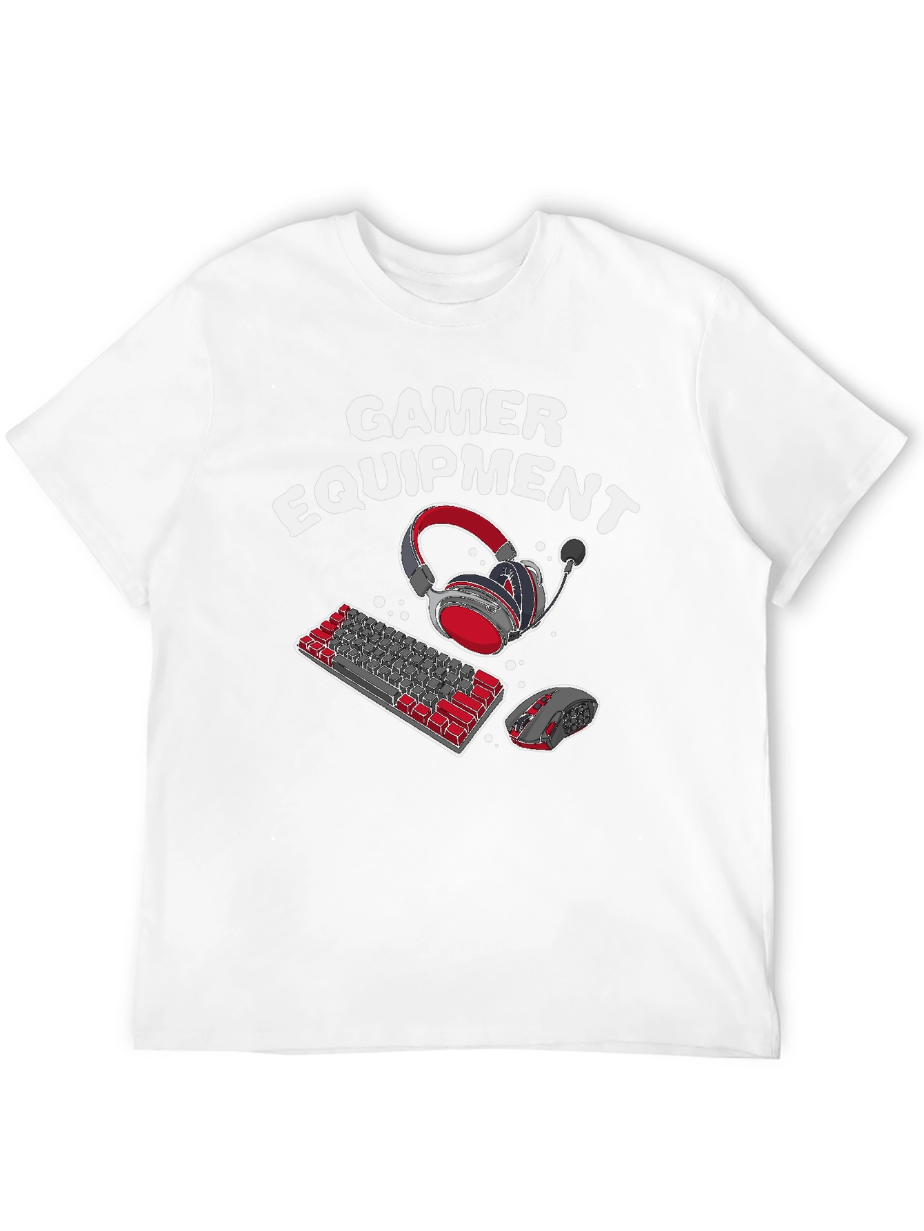 Gamer Equipment Graphic Tee - Black Cotton Blend