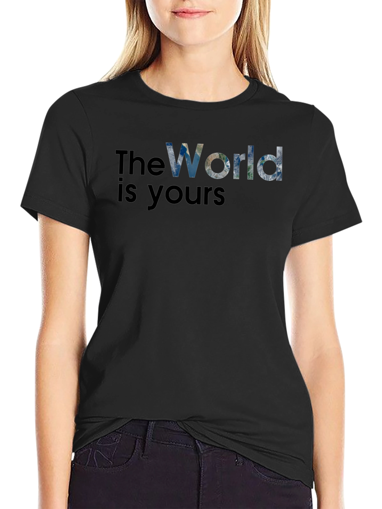 The World Is Yours Graphic T-Shirt - Black