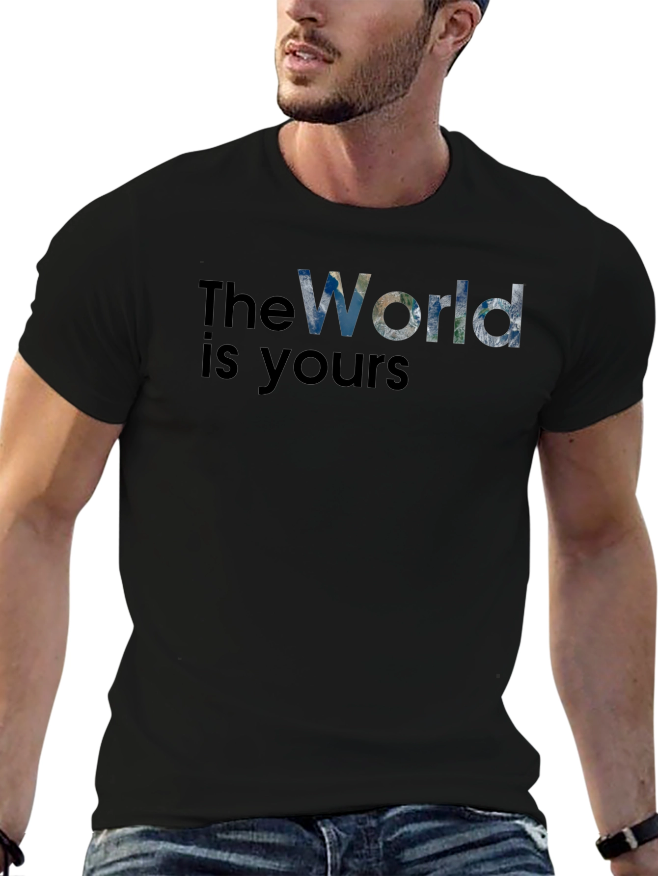 The World Is Yours Graphic T-Shirt - Black