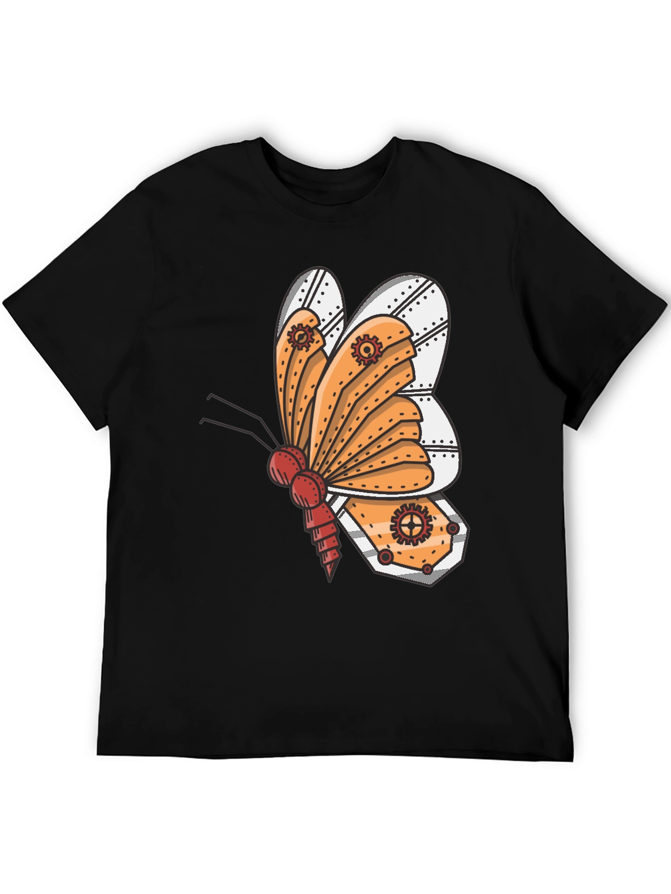 Steampunk Butterfly Graphic Tee - Unique Design!